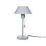 Table Lamp Light Grey Iron Cone Shade With Pull Switch