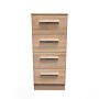 Contrast 4 Drawer Bedside Cabinet In Bardolino Oak