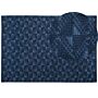 Area Rug Navy Blue 160 X 230 Cm Wool Coastal