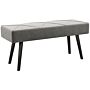 Homcom End Of Bed Bench With X-shape Design And Steel Legs, Upholstered Hallway Bench, Grey