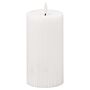 Luxe Collection Natural Glow 3"x6" Textured Ribbed Led Candle