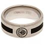 Manchester City Fc Black Inlay Ring Large