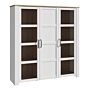 Bohol Large Display Cabinet In Riviera Oak/white