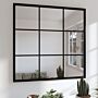 Vidaxl Wall Mirror Black 60x60 Cm Metal