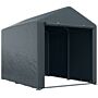 Outsunny 1.6 X 2.2m Garden Storage Shed Tent, With Accessories - Dark Grey