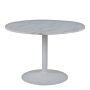 Tarifa Round Dining Table With White Polished Marble Top And White Base