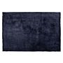 Shaggy Area Rug Blue Cotton Polyester Blend 140 X 200 Cm Fluffy Dense Pile