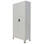 Vidaxl Office Cabinet With 2 Doors Steel 90x40x180cm Grey