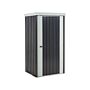 Garden Shed Grey Galvanized Steel Waterproof Outdoor Storage For Garden Tools Equipment