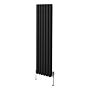 Oval Column Radiator & Valves - 1600mm X 360mm – Black