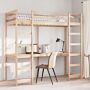 Vidaxl Loft Bed Frame With Desk 90x200 Cm Solid Wood Pine