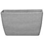 Plant Pot Grey Stone Flower Planter 74 X 32 X 45 Cm Modern Minimalistic