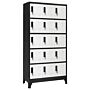 Vidaxl Locker Cabinet Anthracite And White 90x40x180 Cm Steel