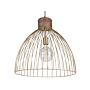 Pendant Lamp Brass Metal Iron Round Shade Openwork Ceiling Light Novelty