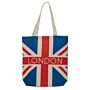 Handy Cotton Zip Up Shopping Bag - London Union Jack Flag