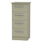 Contrast 4 Drawer Bedside Cabinet In Mushroom Matt