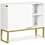 Kleankin Bathroom Wall Cabinet, Over Toilet Storage Cabinet With Door And Storage Shelves, White