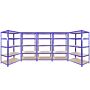 3 X Q-rax Racking Blue 90 X 50 X 180cm + 2 X Racking Blue 120 X 50 X 180cm