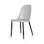 Aspen Duo Chair, Light Grey Plastic Seat With Black Metal Legs (pair)