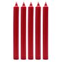 Solid Colour Dinner Candles - Rustic Red - Pack Of 5