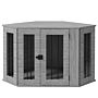 Pawhut Dog Crate With Cushion, Conner Dog Crate Furniture, 104 X 55 X 63 Cm, Grey