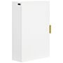 Kleankin Bathroom Wall Cabinet, Over Toilet Storage Cupboard With Adjustable Shelves, White