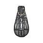 Lantern Black Bamboo Wood And Glass 75 Cm