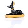 Gold And Black Egyptian Anubis Jackal Figurine