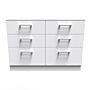 Devon 6 Drawer Midi Chest In White