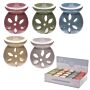 Simple Coloured Cut Out Design Ceramic Oil Burner