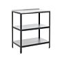 Outdoor Kitchen Island Black Stainless Steel 80 X 50 X 92 Cm 2 Shelves Unit With Top