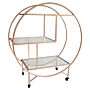 Rose Gold Drinks Trolley Bar Cart - Large