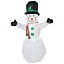 Homcom 1.8m Inflatable Snowman Decoration, Polyester-white