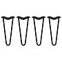 4 X 12" Hairpin Legs - 2 Prong - 12mm - Black