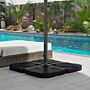 Outsunny 4 Pc Parasol Base Heavy Duty Plastic Umbrella Weight Base-black