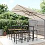 Vidaxl 9 Piece Garden Bar Set Black Poly Rattan& Solid Wood Acacia