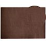 Faux Rabbit Fur Rug Brown Artificial Polyester Fur 160 X 230 Cm Soft Shaggy High Pile Rug