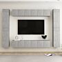 Vidaxl 10 Piece Tv Cabinet Set Concrete Grey Engineered Wood