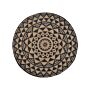 Area Rug Beige Jute Ø 120 Cm Round Hand Woven Oriental