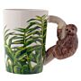 Ceramic Sloth Shaped Handle Mug