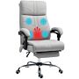 Vinsetto Faux Leather Massage Office Chair - Light Grey