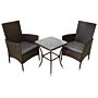 Jardi Rattan Bistro Set Brown