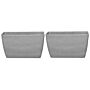 2 Plant Pot Grey Stone Flower Planters 74 X 32 X 45 Cm Modern Minimalistic