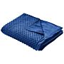 Weighted Blanket Cover Navy Blue Polyester Fabric 100 X 150 Cm Dotted Pattern