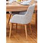 Oak Light Grey Chair (pack Of Two)