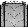 Heavy Large Black Ornate Fire Screen