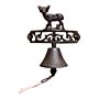 Rustic Cast Iron Wall Bell, Reindeer Standing