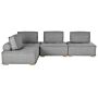 Corner Sofa Grey Polyester Fabric 300 X 200 Cm Upholstered 4 Seater Modular L-shaped