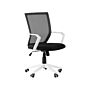 Office Chair Black Mesh White Frame Swivel Adjustable