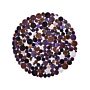 Round Rug Multicolour Purple Leather Ø 140 Cm Patchwork Hand Crafted